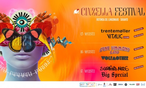 Cinzella Festival 2024 - Suoni, Immagini e Parole tra i due mari: cambio venue, dal 15 al 17 agosto a Taranto, con Trentemoller, Vitalic, Gene Simmons Band, Wolfmother e Sleaford Mods + tba